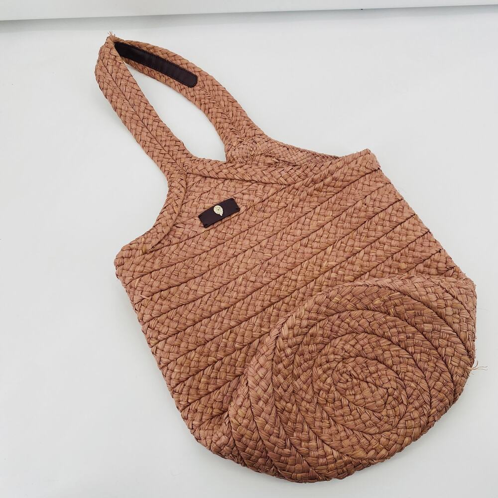 Helen Kaminski pink woven bucket shoulder bag